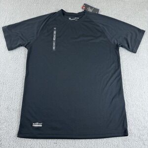 Under Armour Shirt Mens Small Black Heat Gear Tactical Tech Short Sleeve NWT